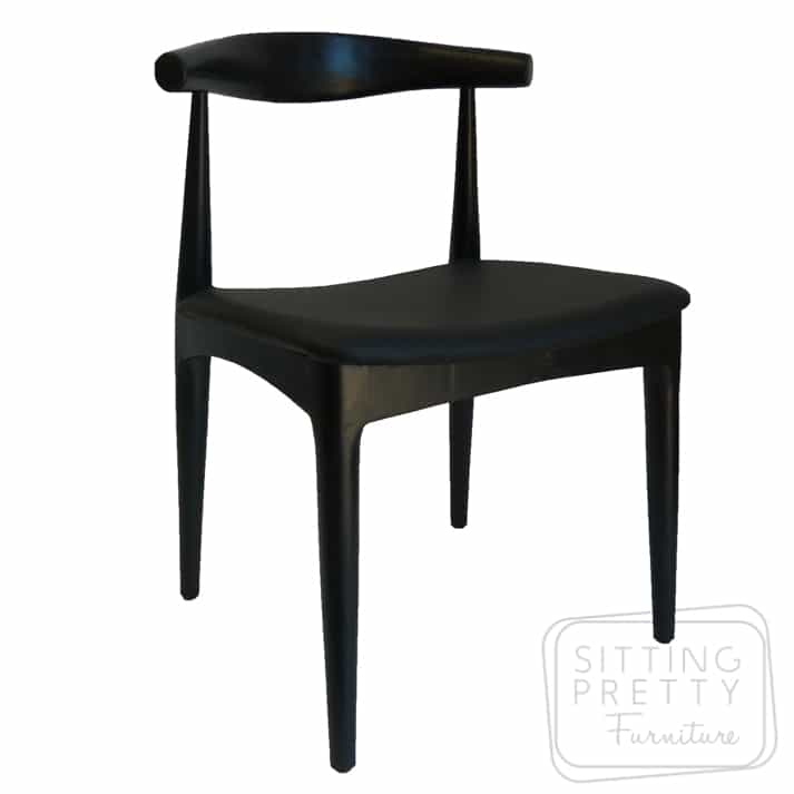 Replica Hans Wegner Elbow Chair - All Black