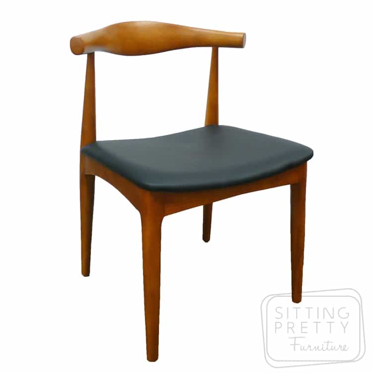 Replica Hans Wegner Elbow Chair - Golden Walnut