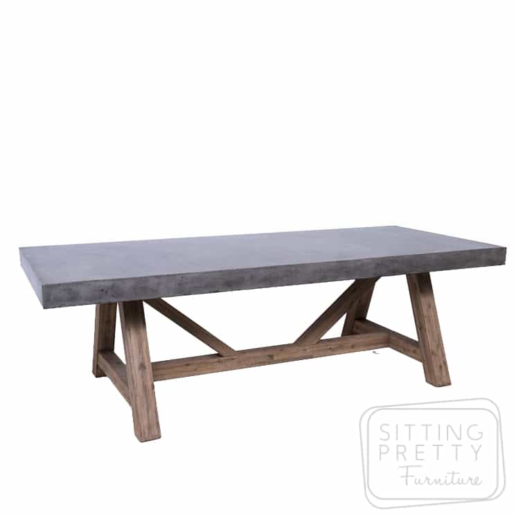 Manor Concrete Table (Dark Grey) - 240cm