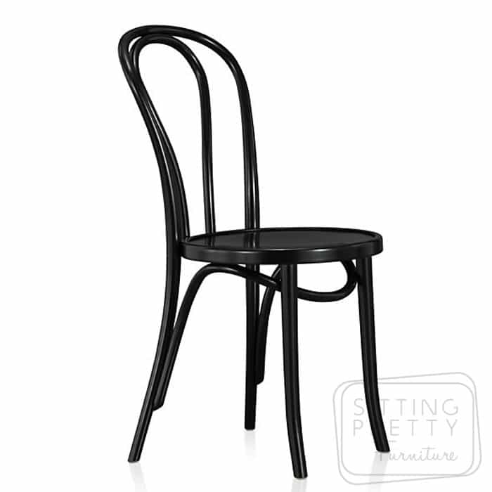 Replica Thonet Timber Chair - Black