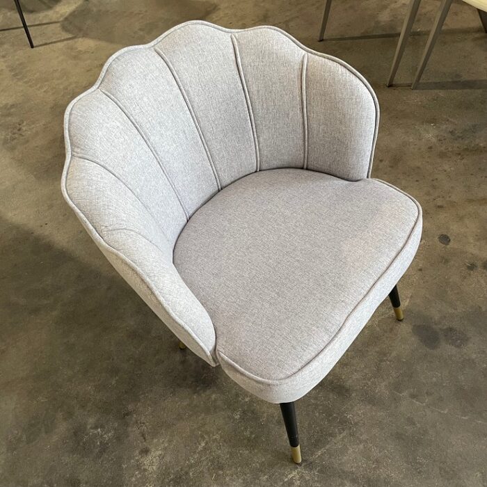 Grey Shell Upholstered Chair