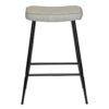 Upholstered backless grey stool
