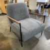 Grey Boucle Lounge Chair