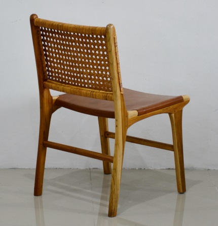 Rattan Leather Dining Chair