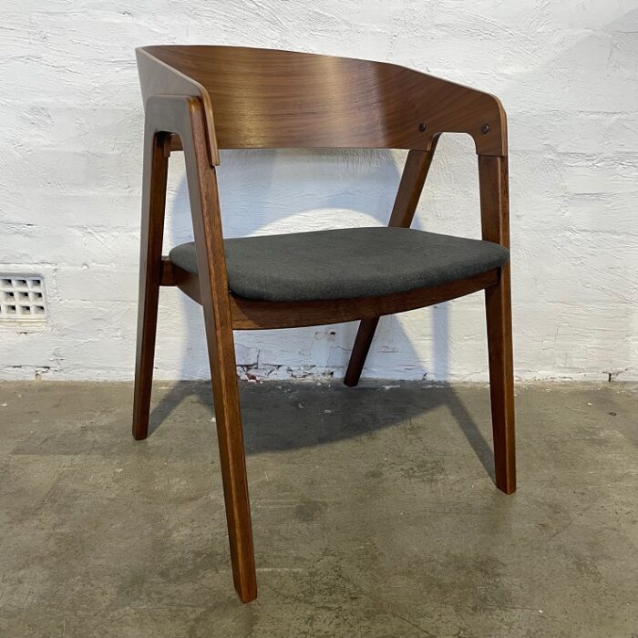 Walnut Dining Chair Charcoal