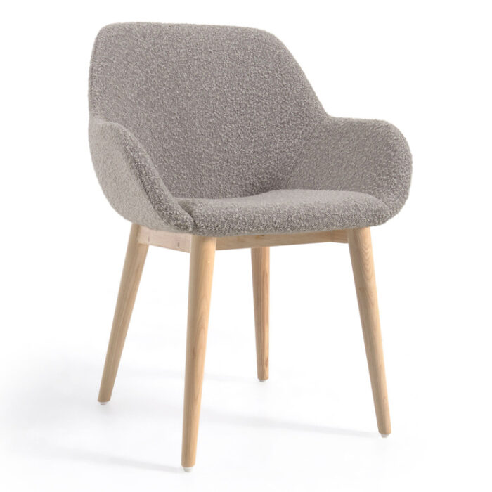 Grey Shearling Dining Chair