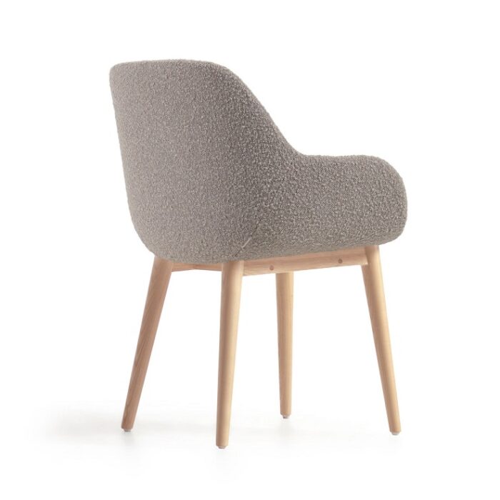 Grey Shearling Dining Chair